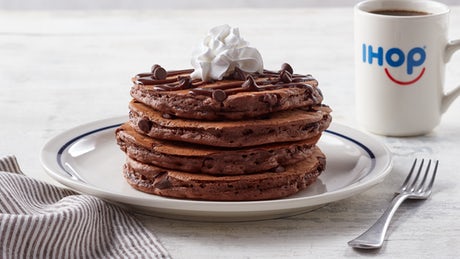 Chocolate Chocolate Chip Pancakes